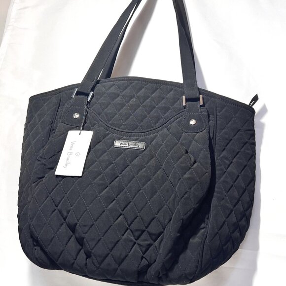 Vera Bradley Handbags - Vera Bradley Glenna Tote/Shoulder Purse-NWT-Black, Red Roses, Green-Quilted-